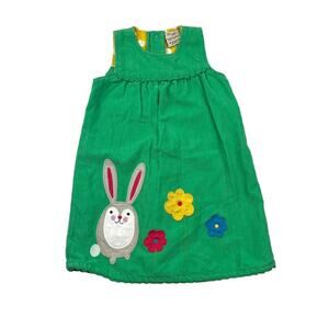 Frugi Geeen Corduroy Bunny Dress